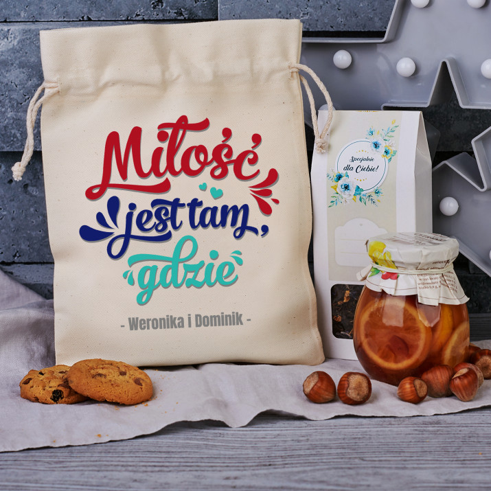Miłość jest tam - Zestaw Herbaciany w Woreczku
